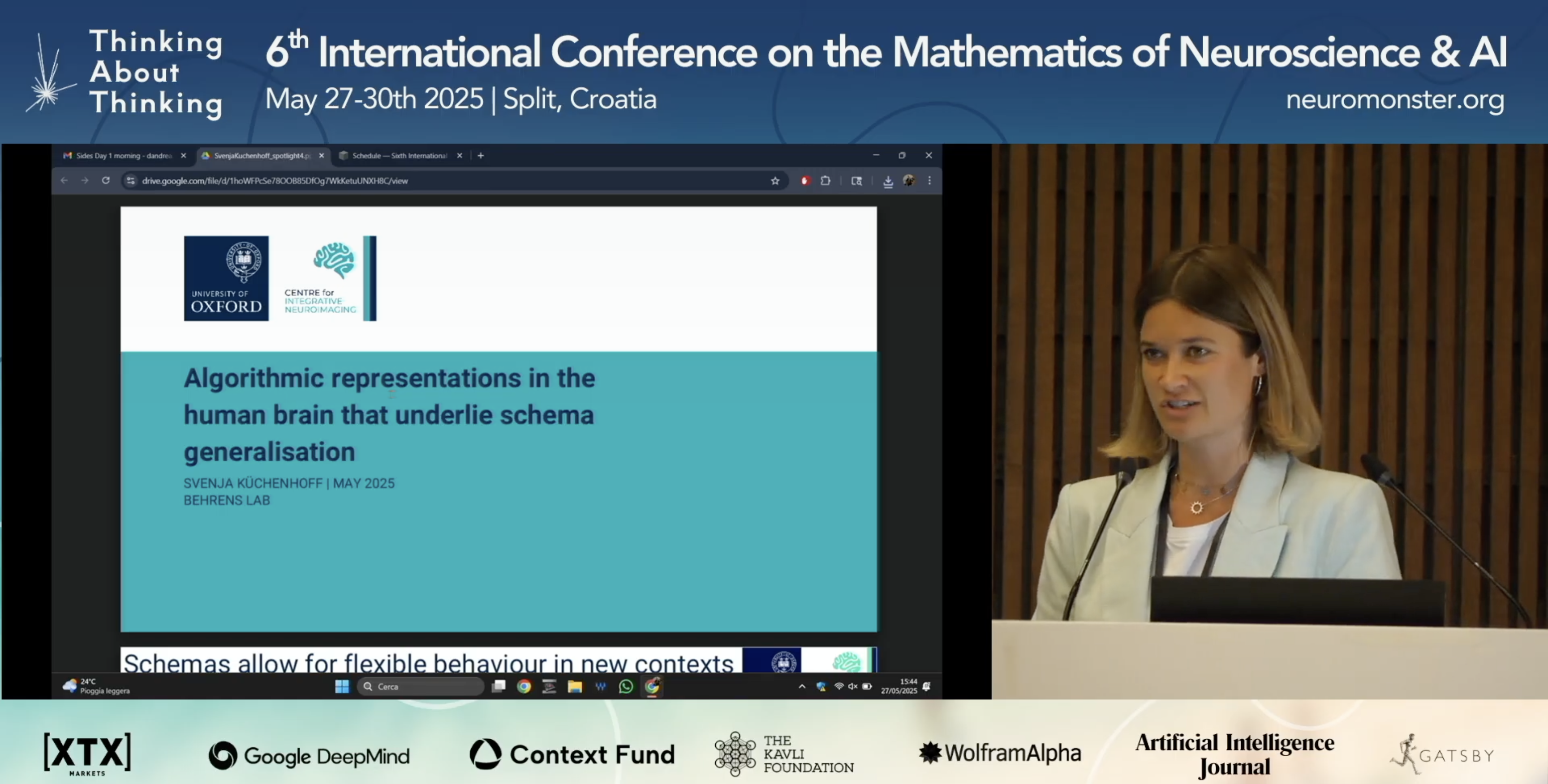 Svenja giving a talk at NeuroMAI